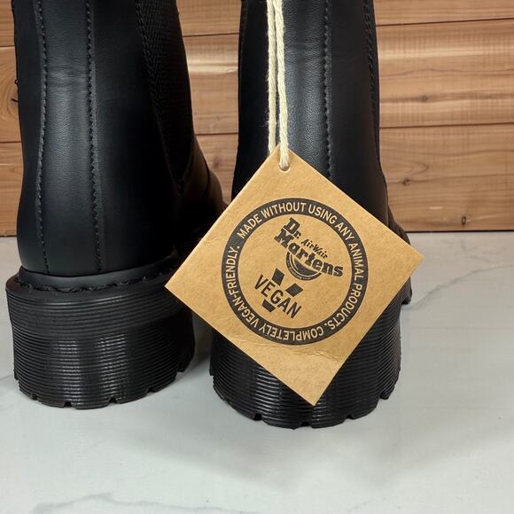 Dr Martens 2976 Quad Chelsea Boots Platform Black Womens Size 11 - Mens 10 Vegan - Picture 5 of 15
